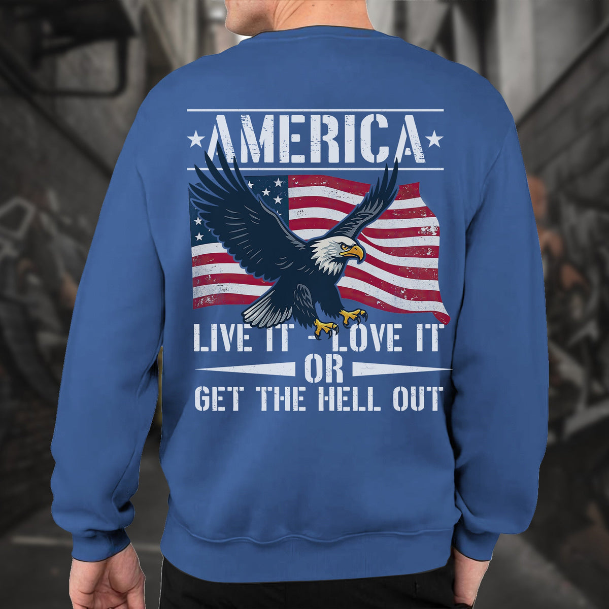 America Live It Love It or Get the Hell Sweatshirt product image 13