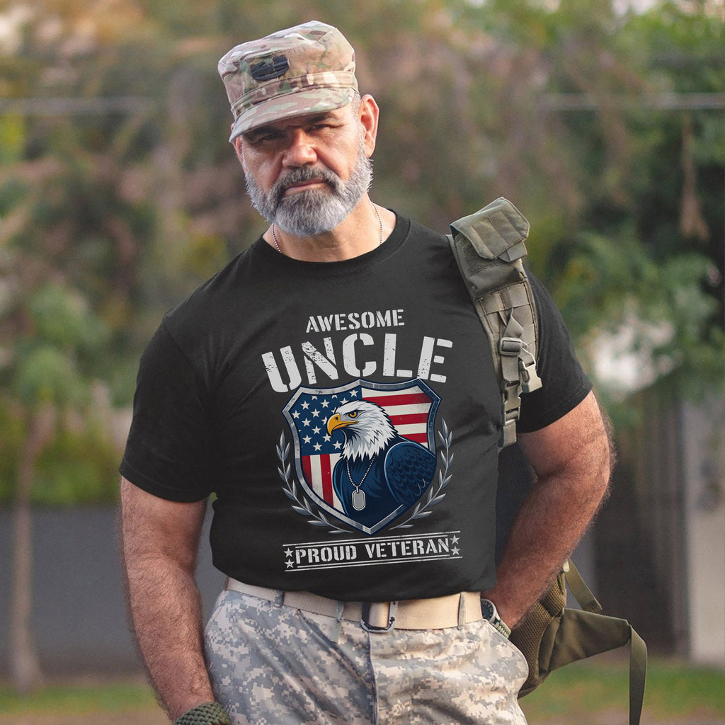 Awesome Uncle Proud Veteran Honoring T-Shirt product image 6