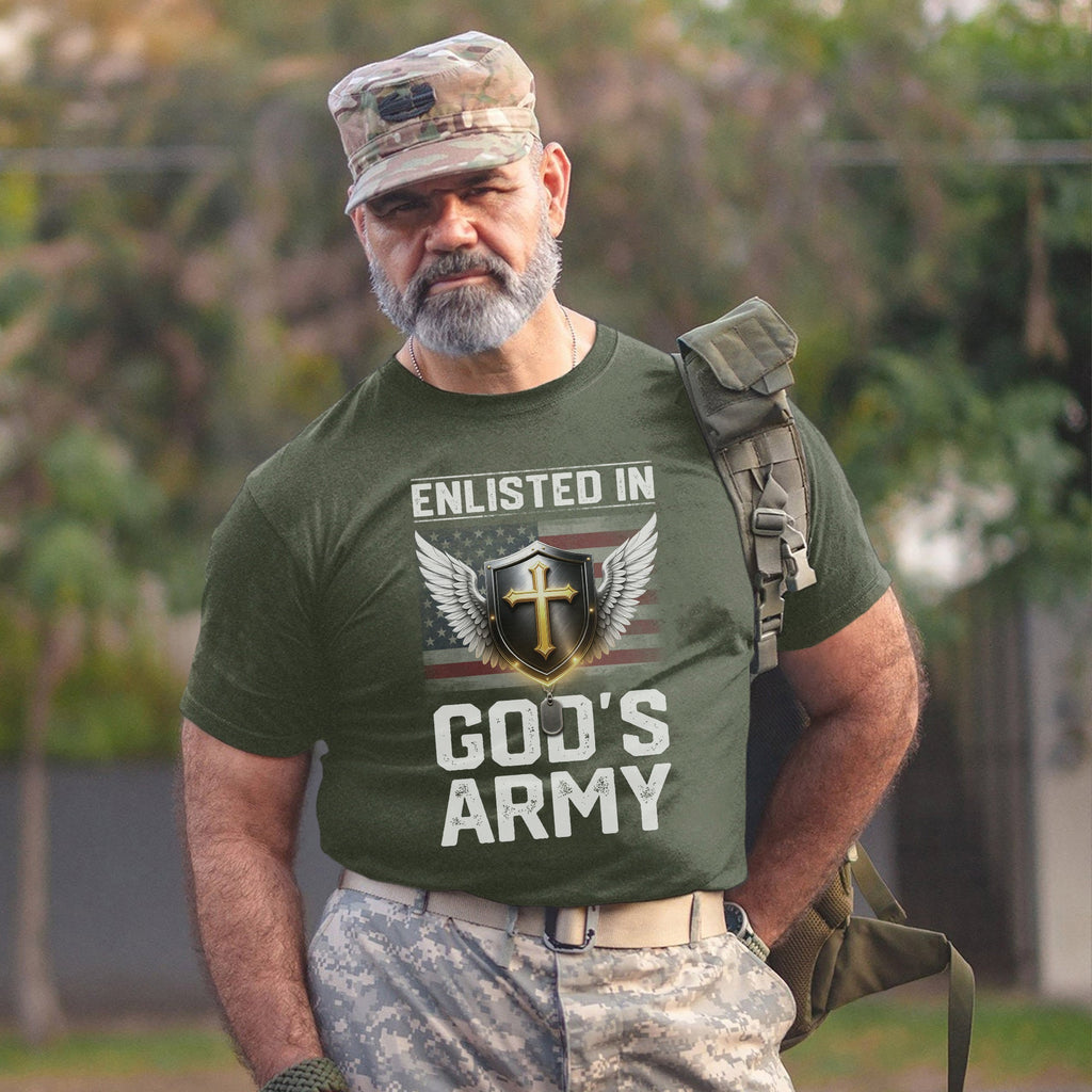 Enlisted in God’s Army Faith Driven T-Shirt product image 10
