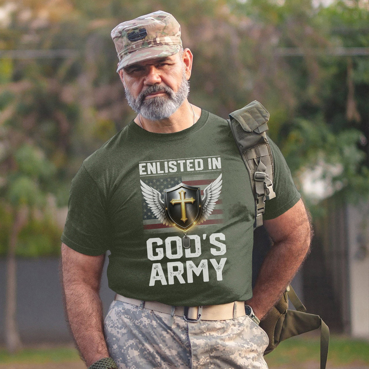 Enlisted in God’s Army Faith Driven T-Shirt product image 10