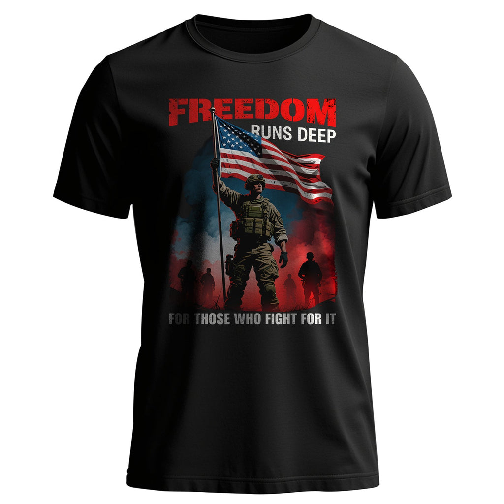 Freedom Runs Deep for Those Who Fight It T-Shirt product image 1