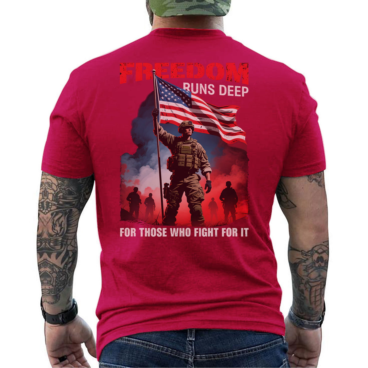 Freedom Runs Deep for Those Who Fight It T-Shirt product image 13