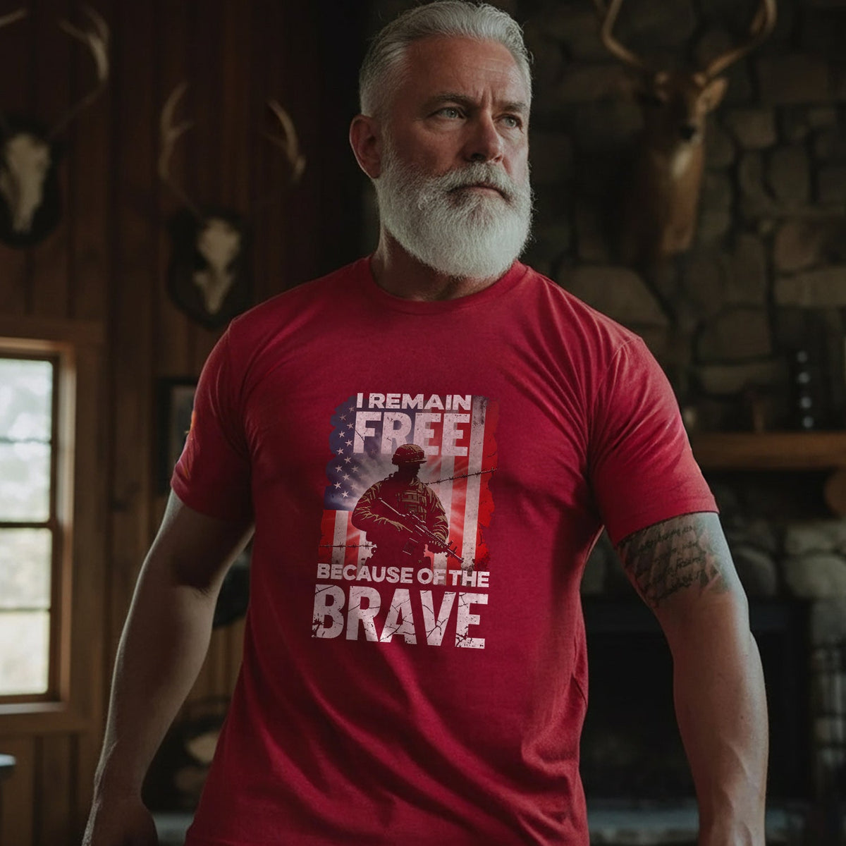 I Remain Free Because of the Brave T-Shirt product image 2