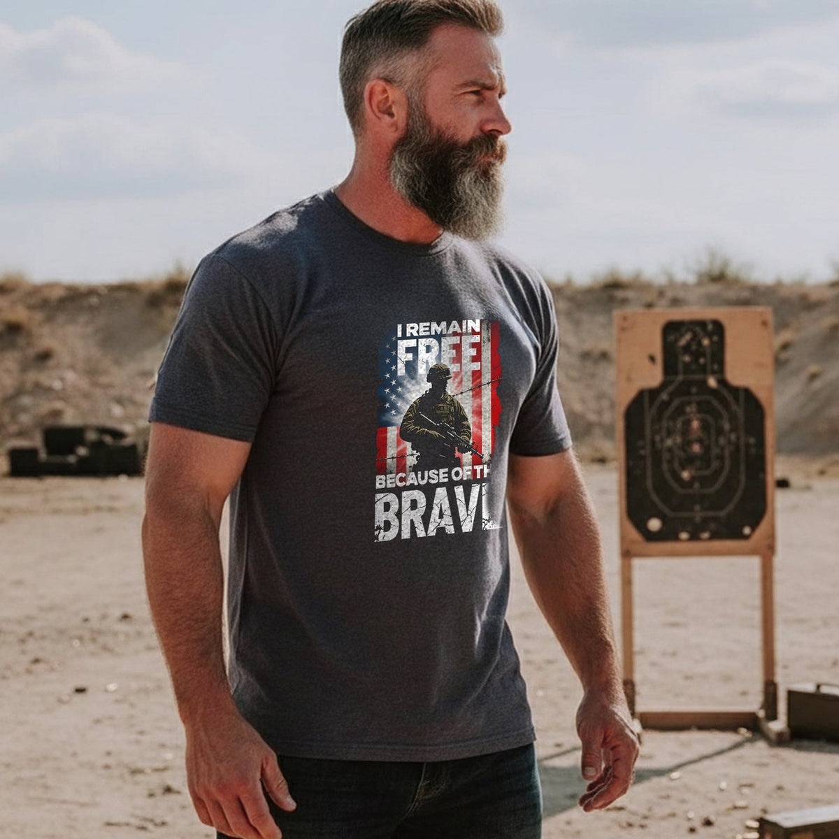 I Remain Free Because of the Brave T-Shirt product image 3