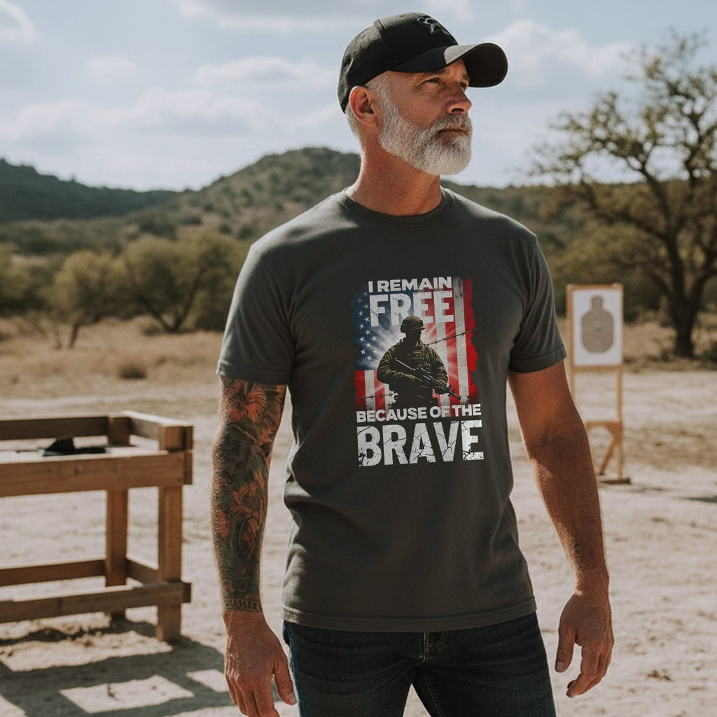 I Remain Free Because of the Brave T-Shirt product image 5