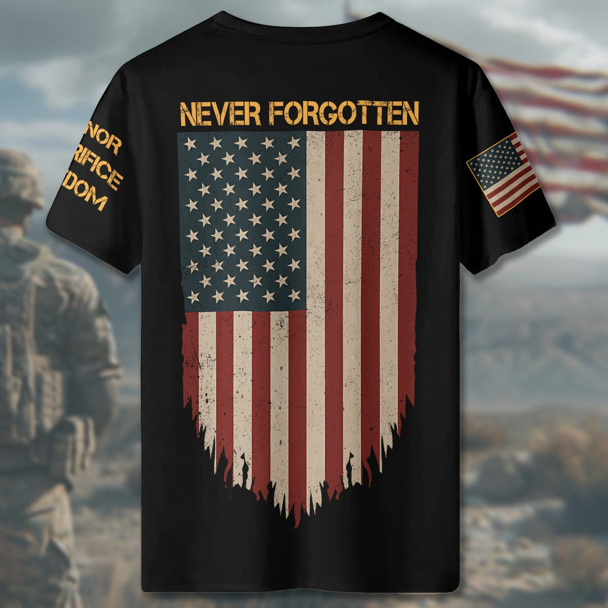 Remember the Fallen Honor All-over Print T-Shirt product image 5