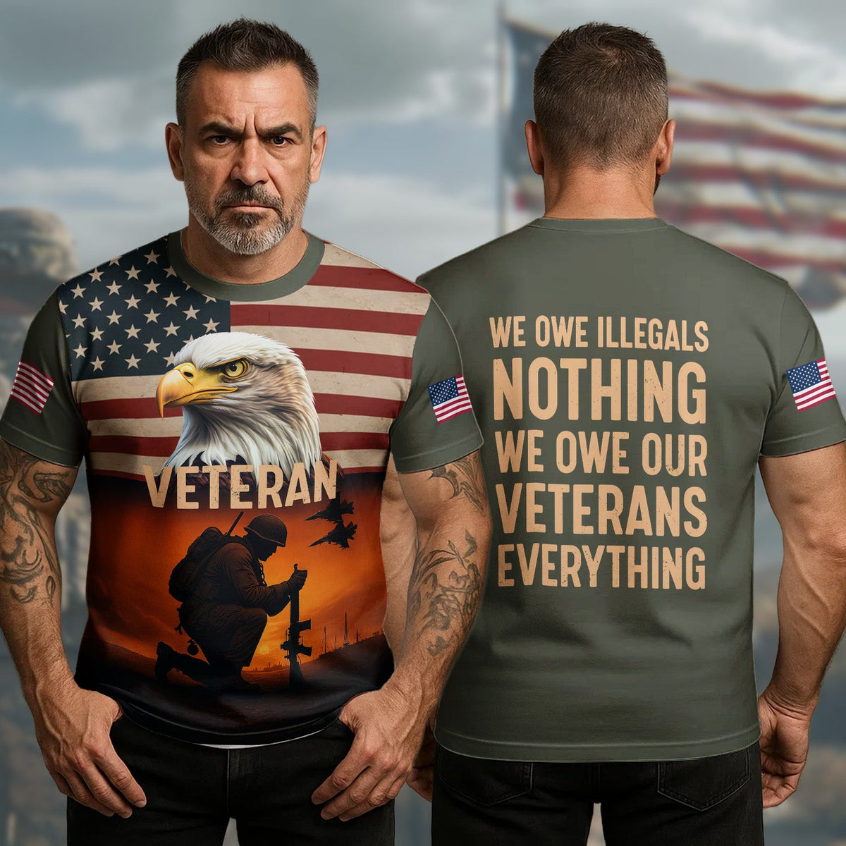 We Owe Illegals Nothing We All-over Print T-Shirt product image 3