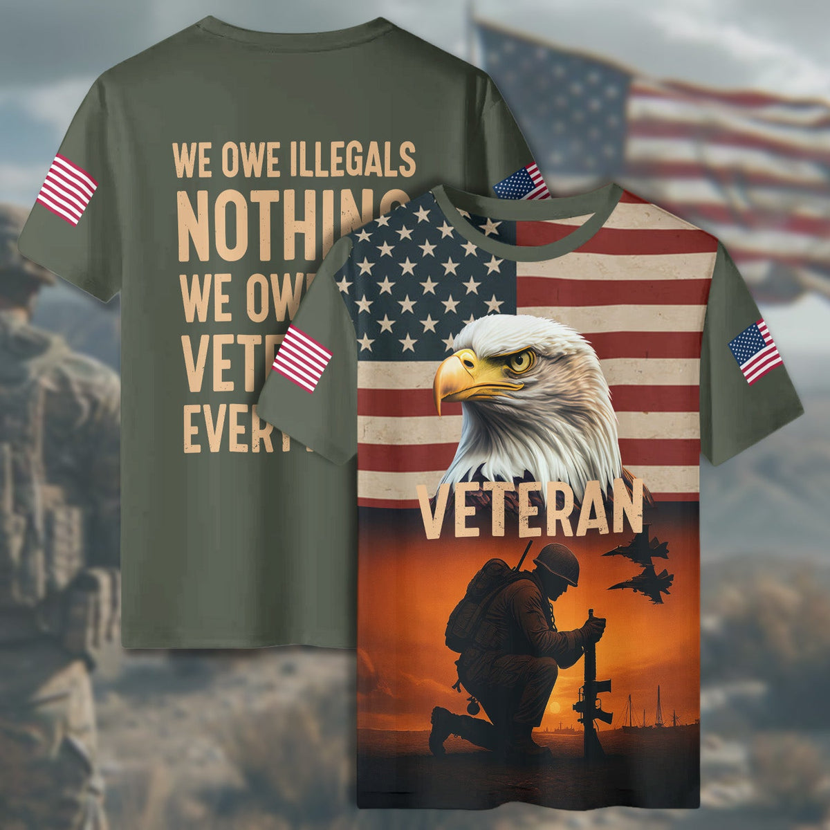 We Owe Illegals Nothing We All-over Print T-Shirt product image 6