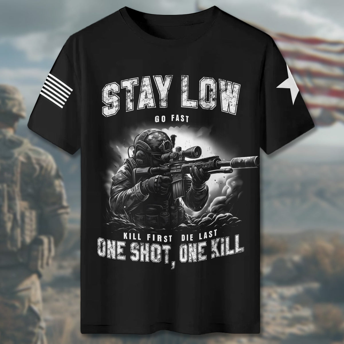 Stay Low Go Fast Kill First All-over Print T-Shirt product image 4