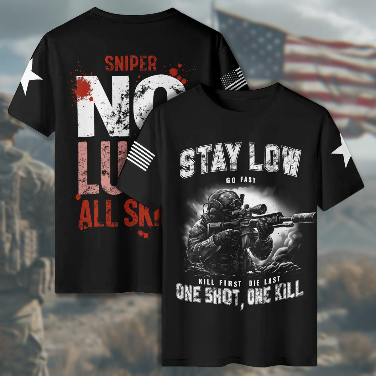 Stay Low Go Fast Kill First All-over Print T-Shirt product image 6