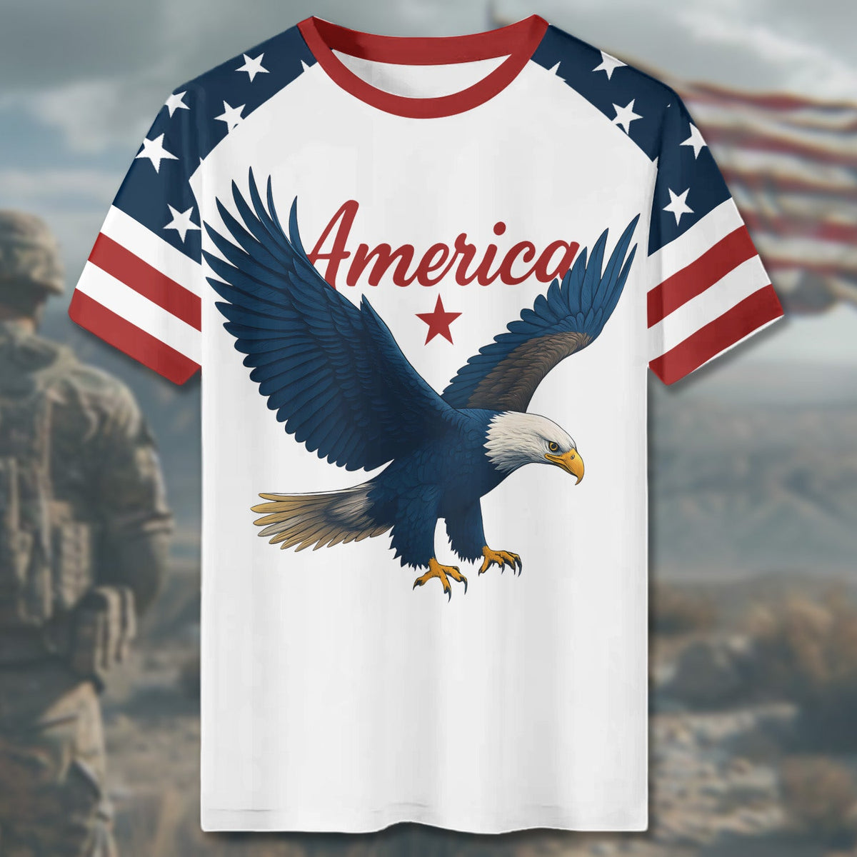 America Freedom Isn’t Free All-over Print T-Shirt product image 4