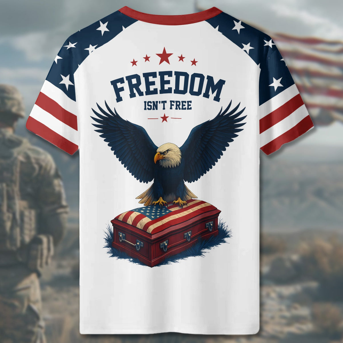 America Freedom Isn’t Free All-over Print T-Shirt product image 5