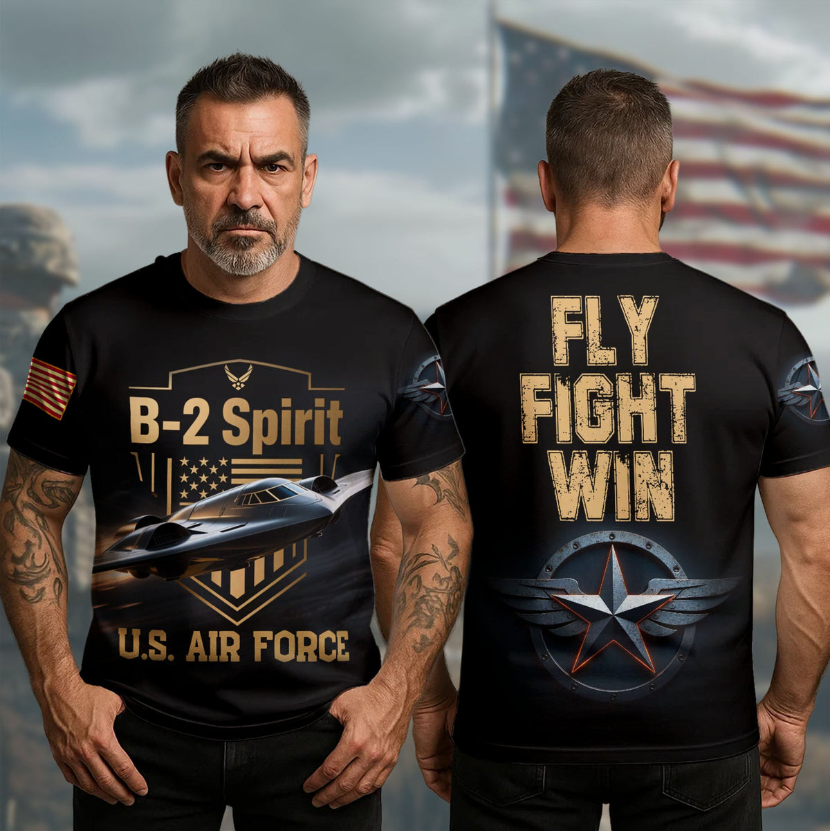 B-2 Spirit U.S. Air Force All-over Print T-Shirt product image 10