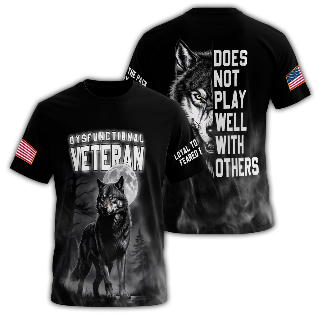 Dysfunctional Veteran All-over Print T-Shirt product image 1
