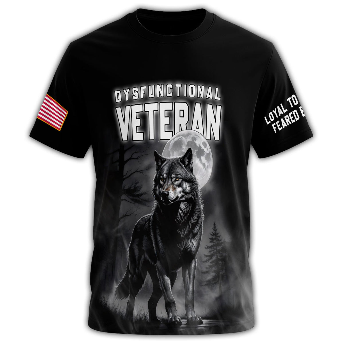 Dysfunctional Veteran All-over Print T-Shirt product image 2