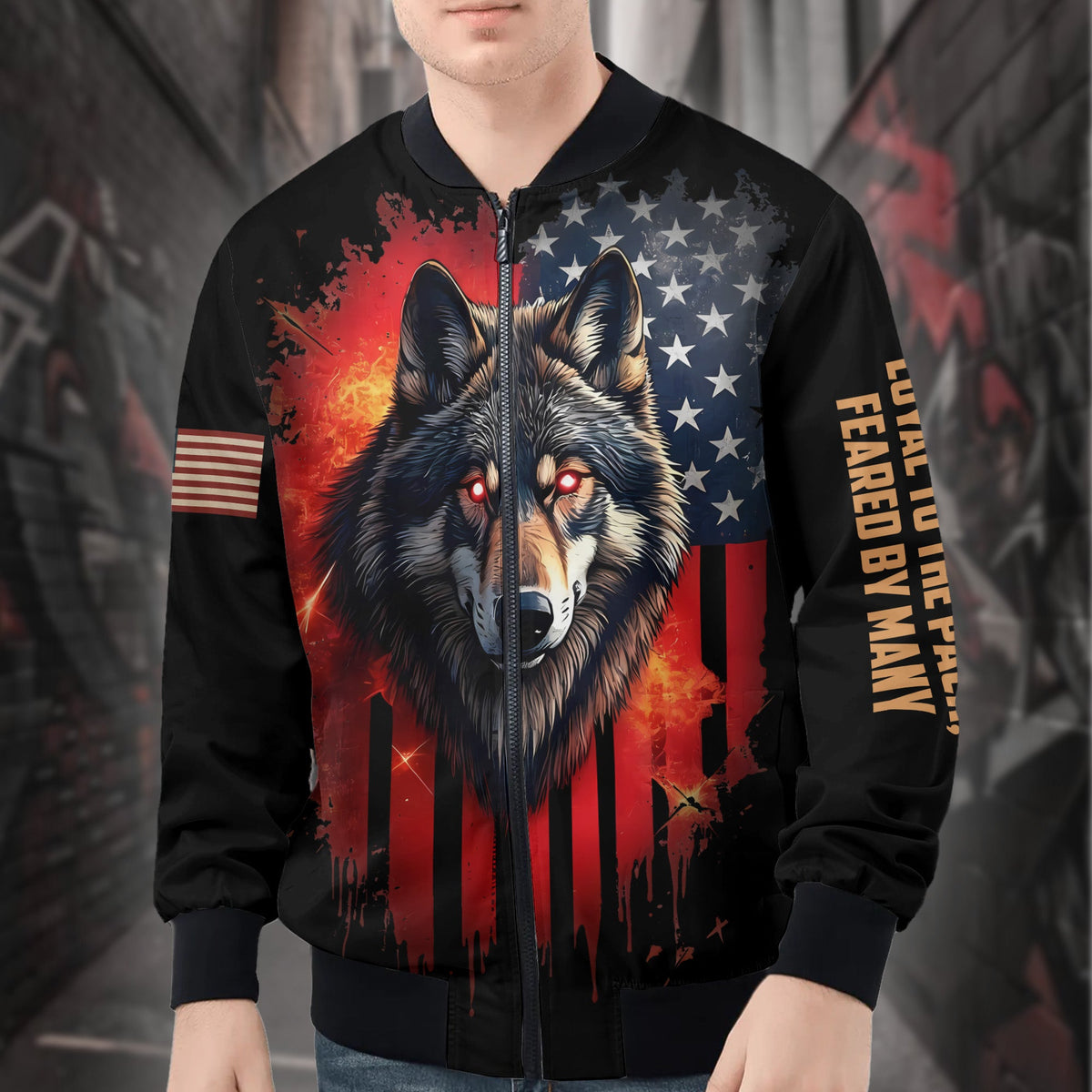 Dysfunctional Veteran All-over Print Bomber Jacket product image 1