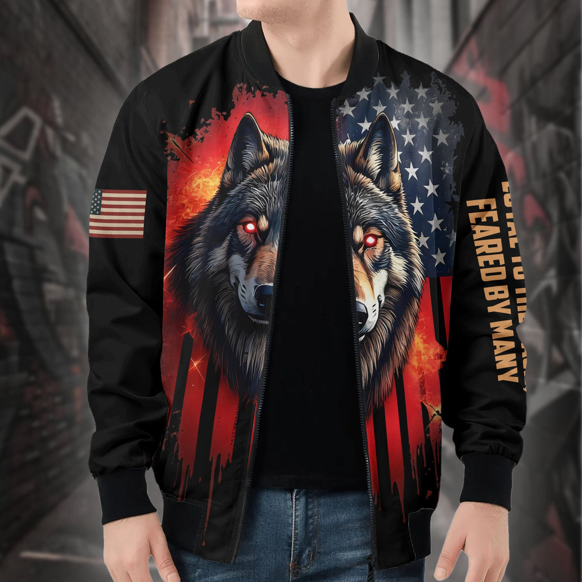 Dysfunctional Veteran All-over Print Bomber Jacket product image 5