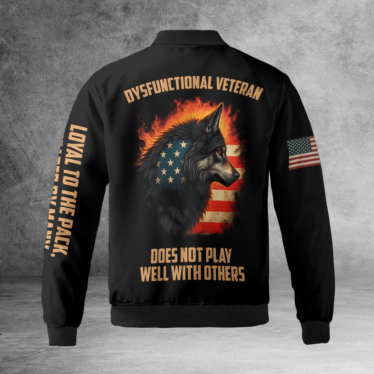 Dysfunctional Veteran All-over Print Bomber Jacket product image 7