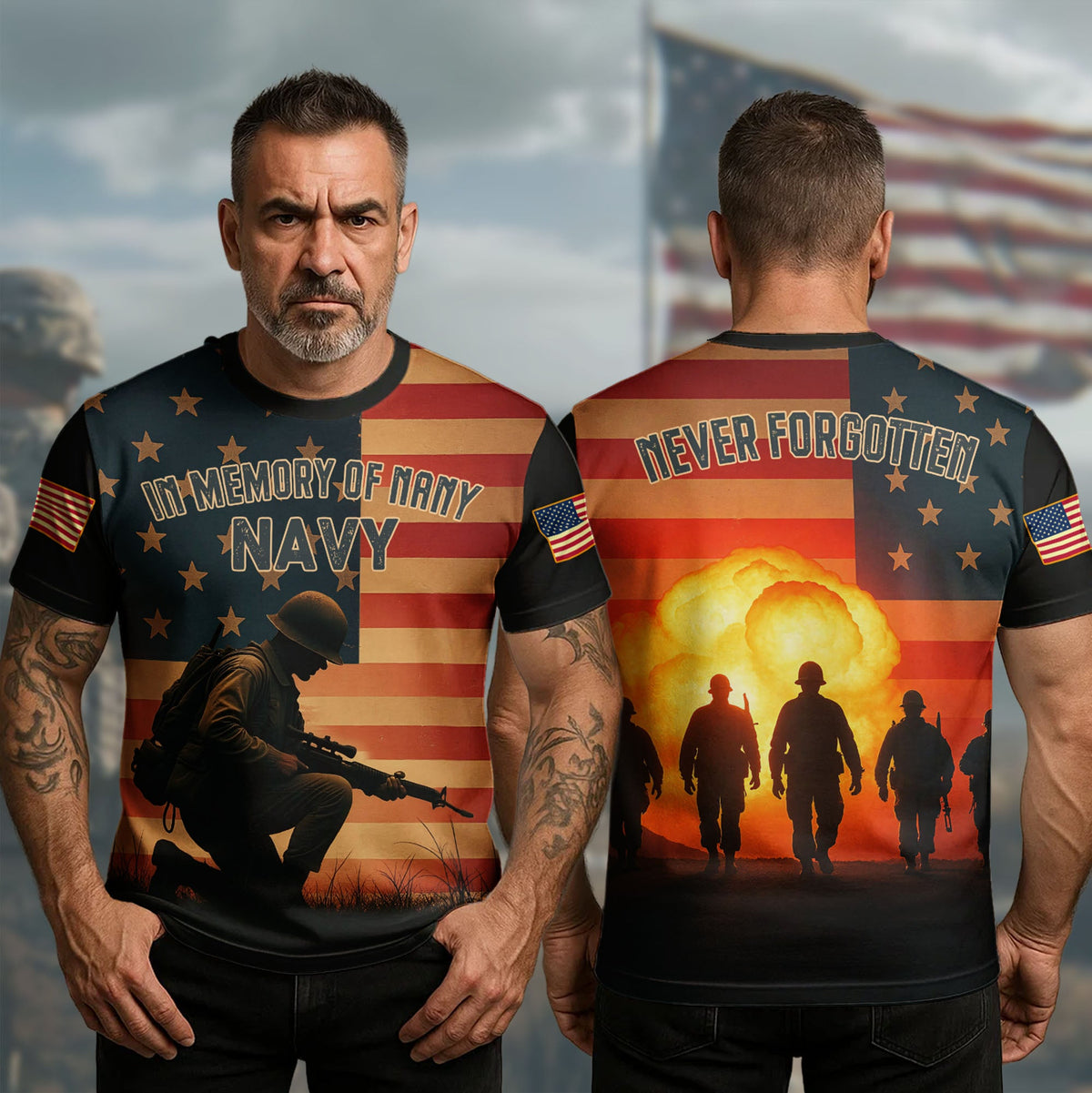 In Memory of Many Never All-over Print T-Shirt product image 10