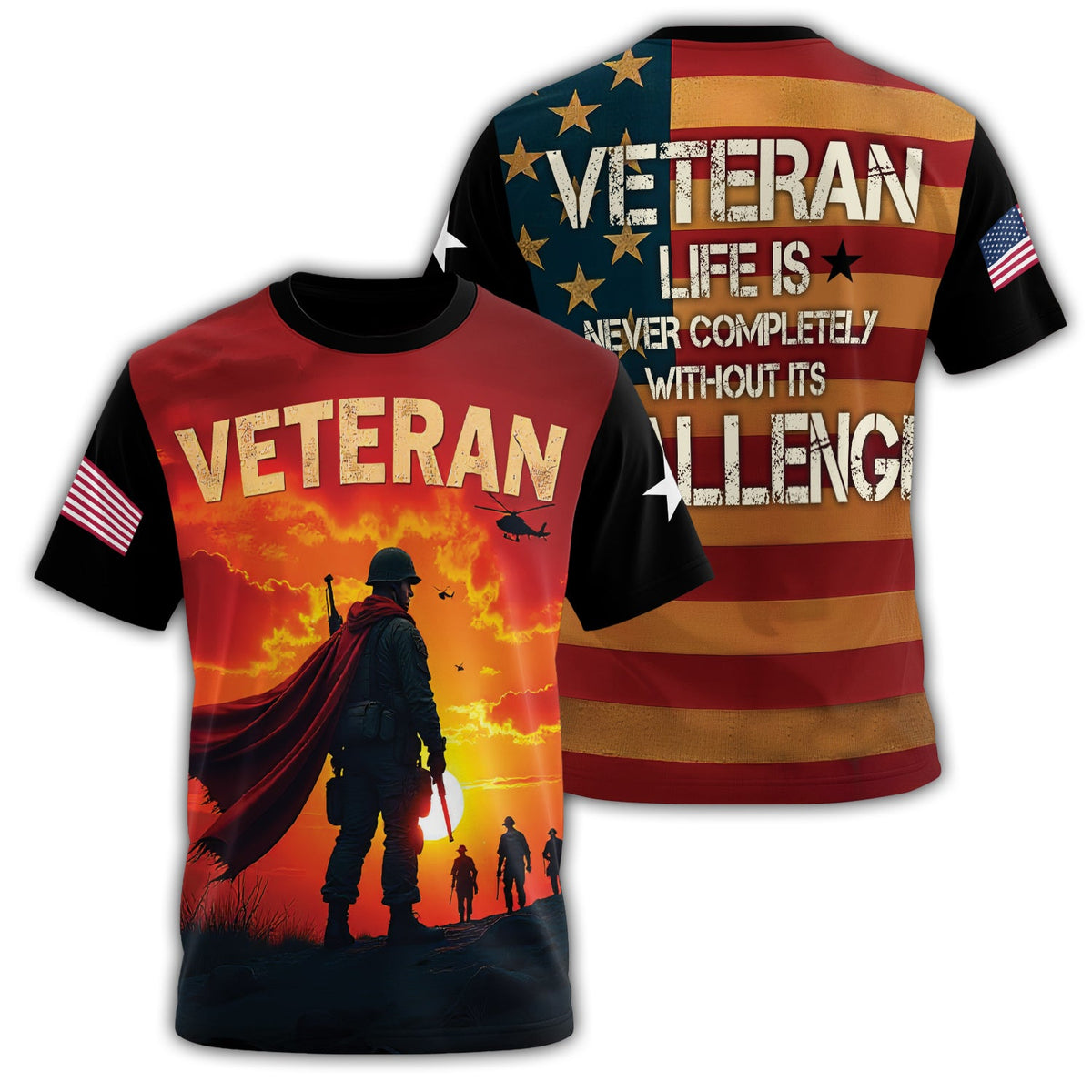 Veteran Life Is Never All-over Print T-Shirt product image 1