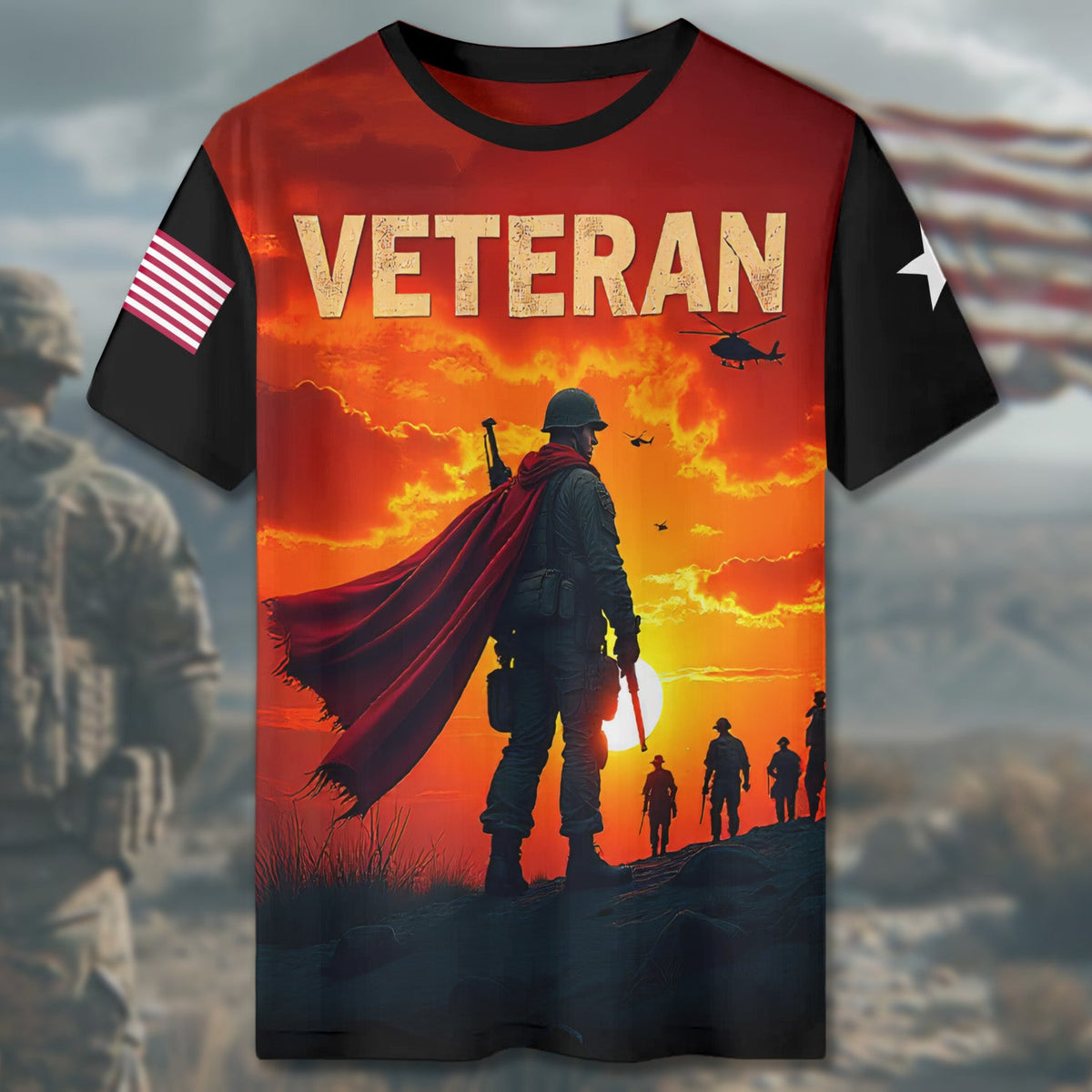 Veteran Life Is Never All-over Print T-Shirt product image 4