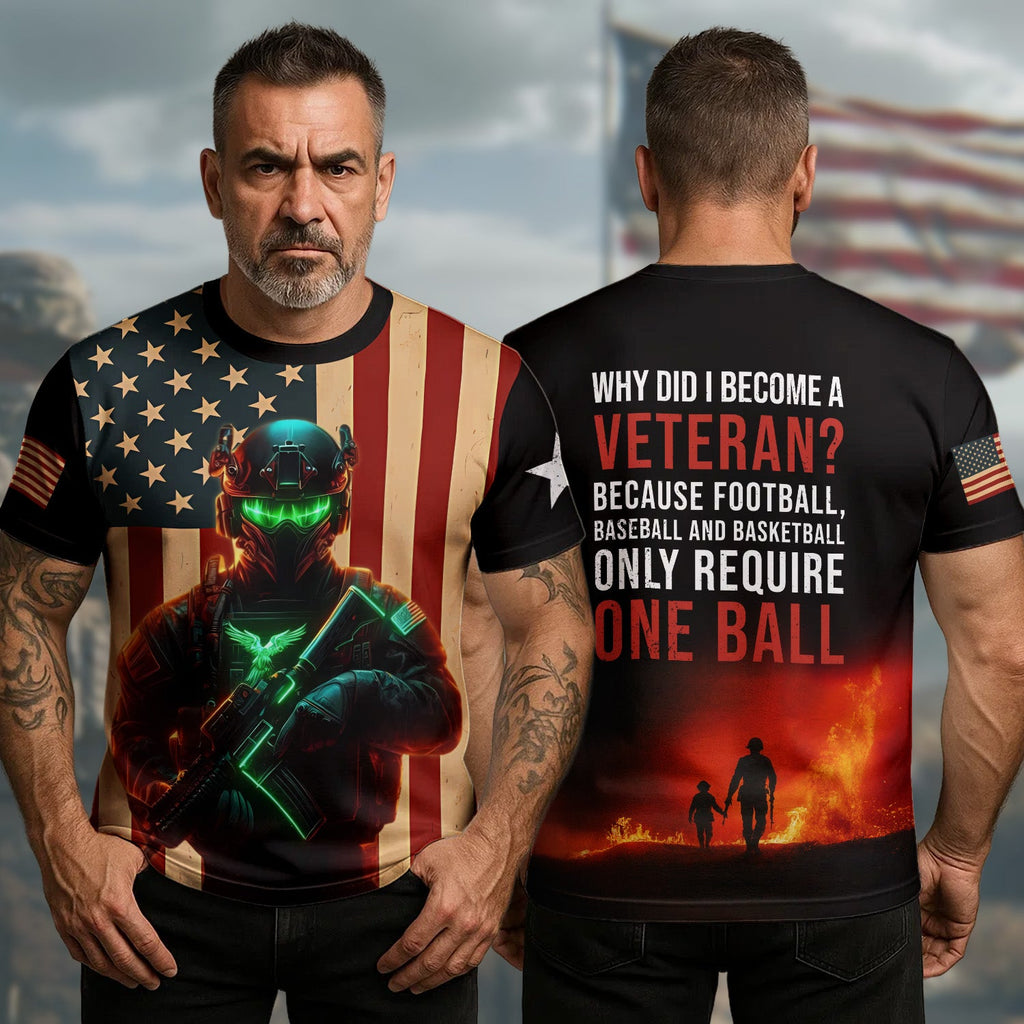 Why Did I Become a Veteran All-over Print T-Shirt product image 10