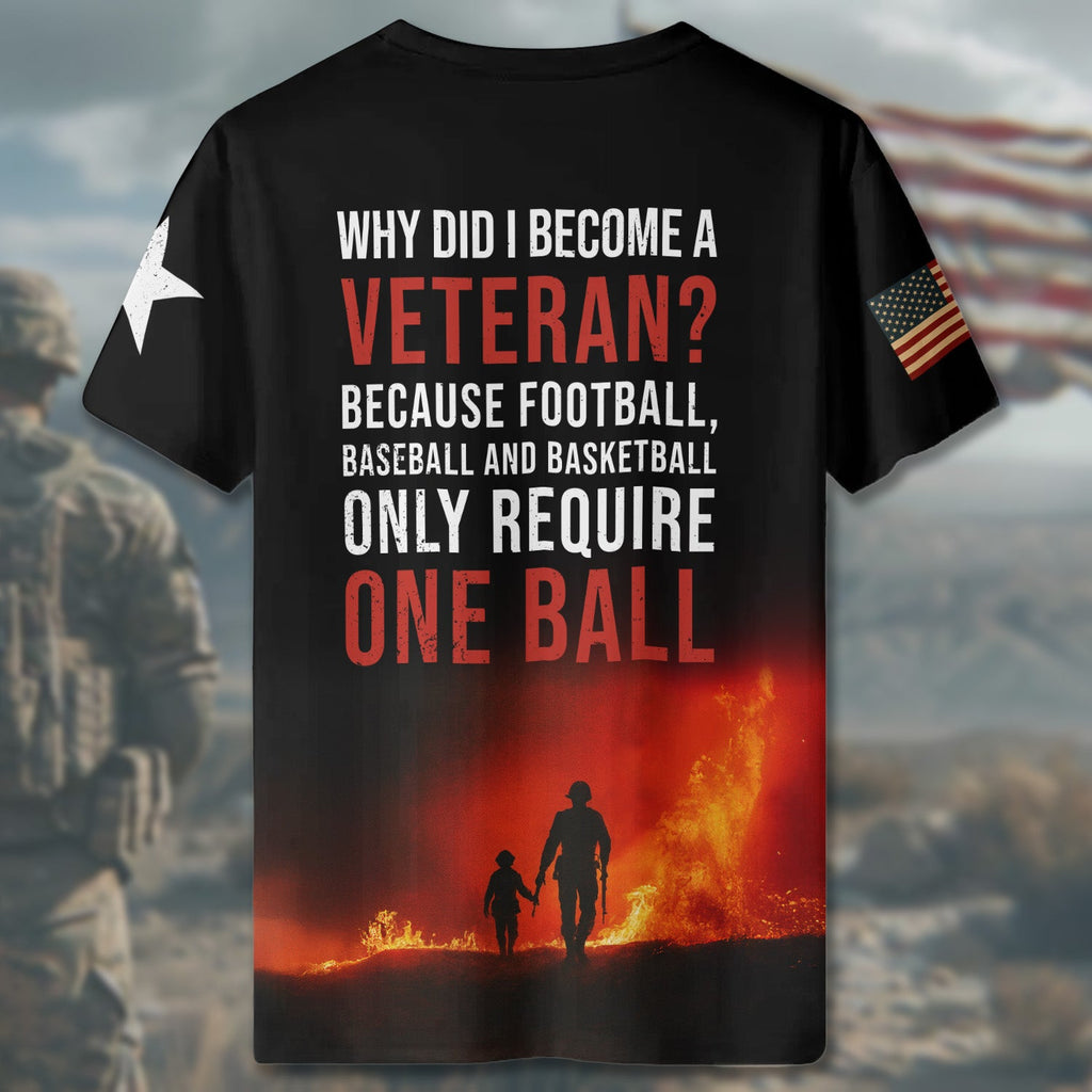Why Did I Become a Veteran All-over Print T-Shirt product image 5