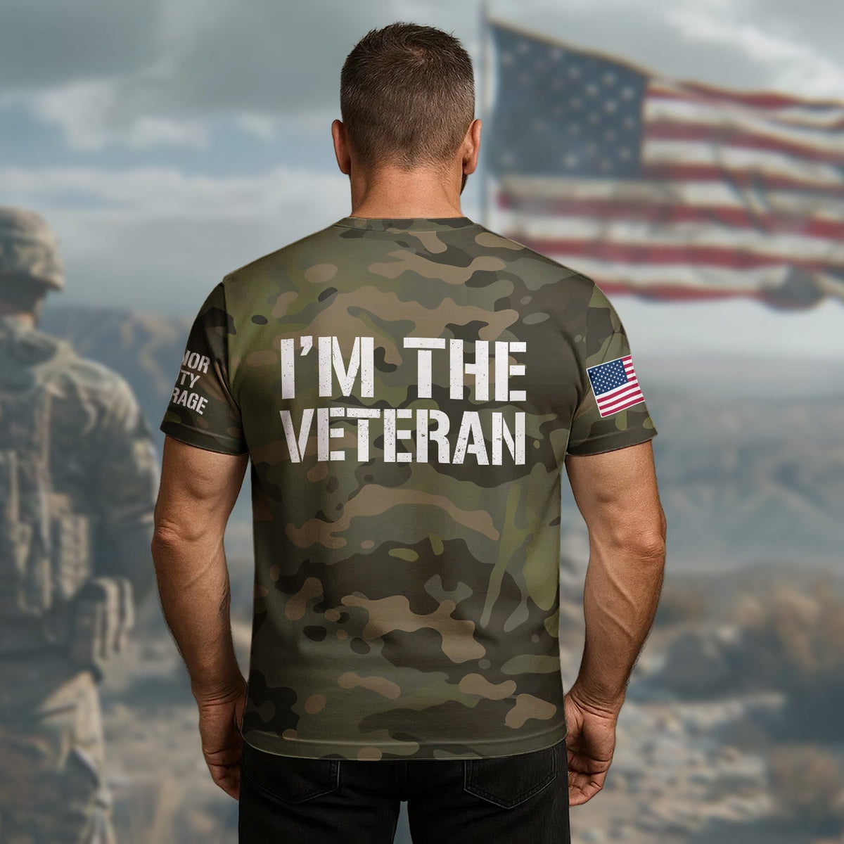 I'm the Veteran Proud All-over Print T-Shirt product image 3