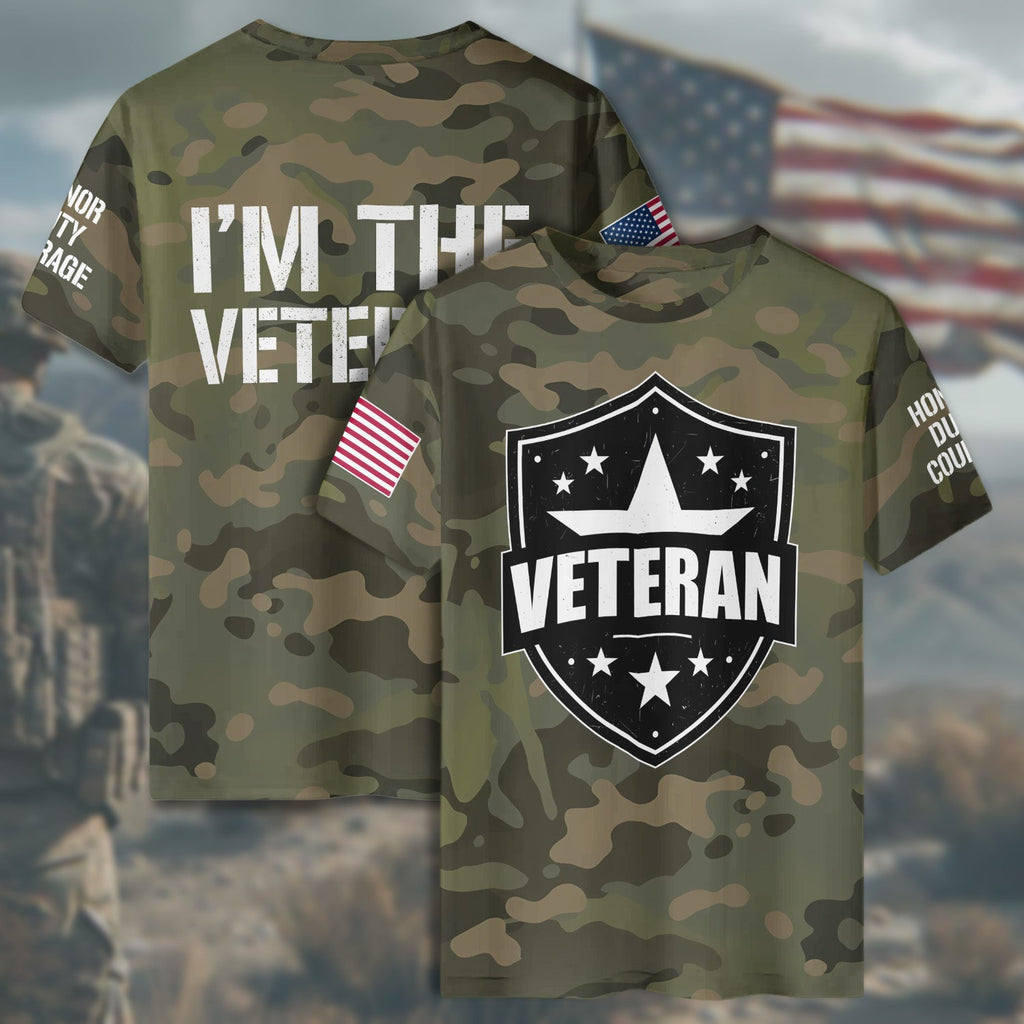 I'm the Veteran Proud All-over Print T-Shirt product image 6