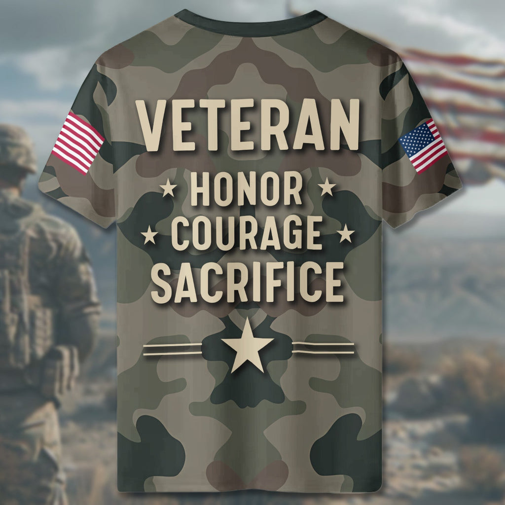 I Am a Veteran Like My All-over Print T-Shirt product image 5