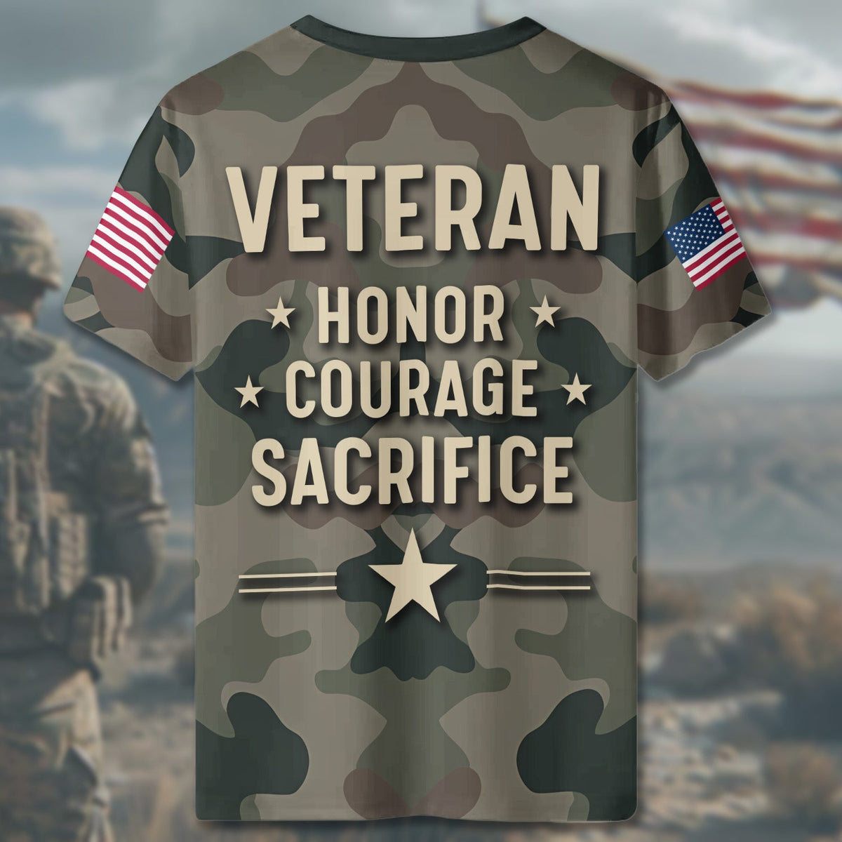 I Am a Veteran Like My All-over Print T-Shirt product image 5