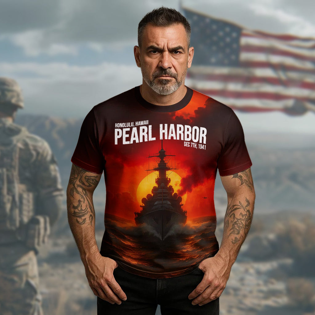 Pearl Harbor Honolulu All-over Print T-Shirt product image 2