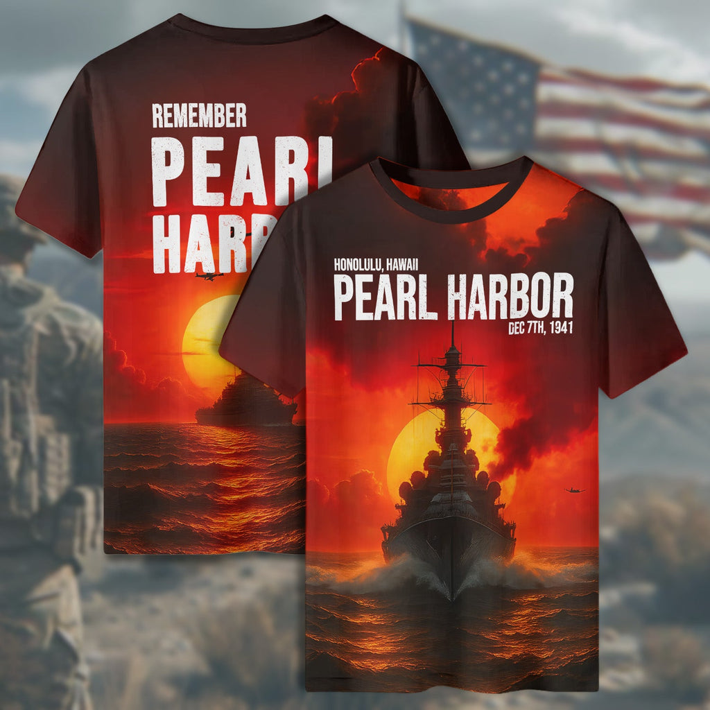 Pearl Harbor Honolulu All-over Print T-Shirt product image 6