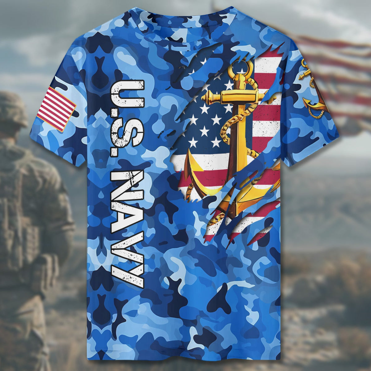 U.S. Navy Strength at Sea All-over Print T-Shirt product image 4