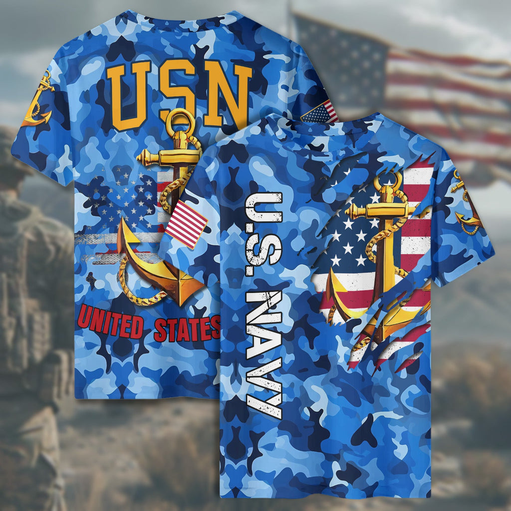 U.S. Navy Strength at Sea All-over Print T-Shirt product image 6