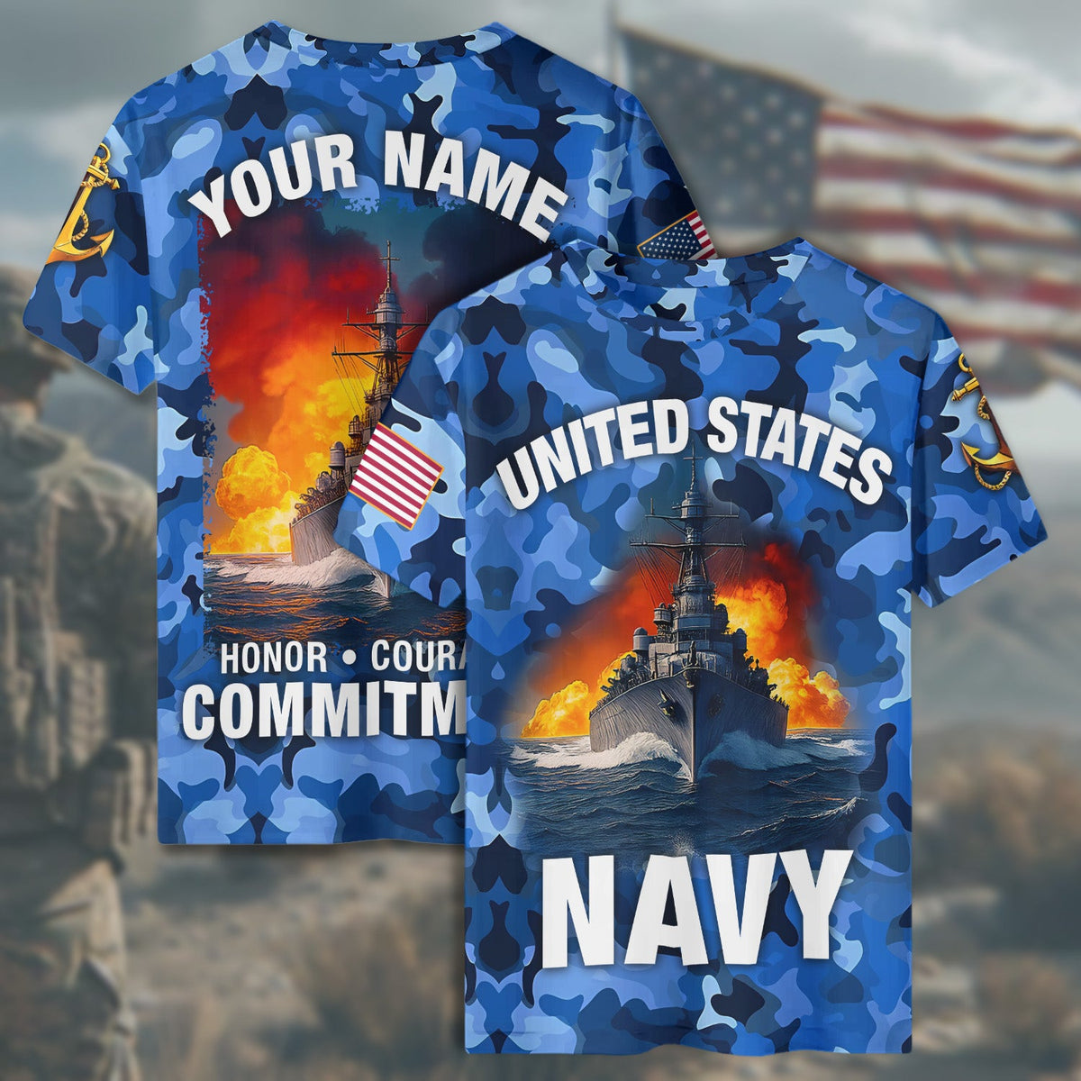 United States All-over Print Personalized T-Shirt product image 6