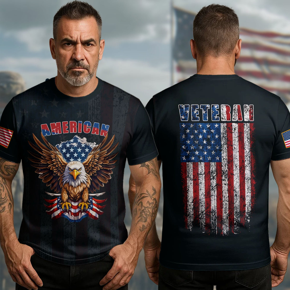 American Veteran Proud All-over Print T-Shirt product image 10