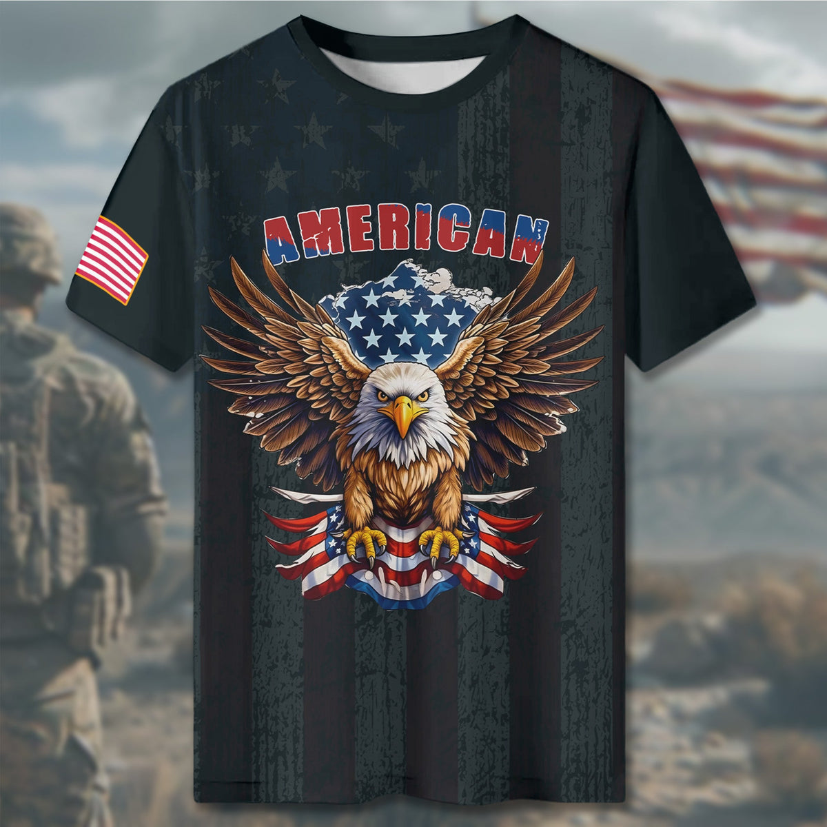 American Veteran Proud All-over Print T-Shirt product image 4