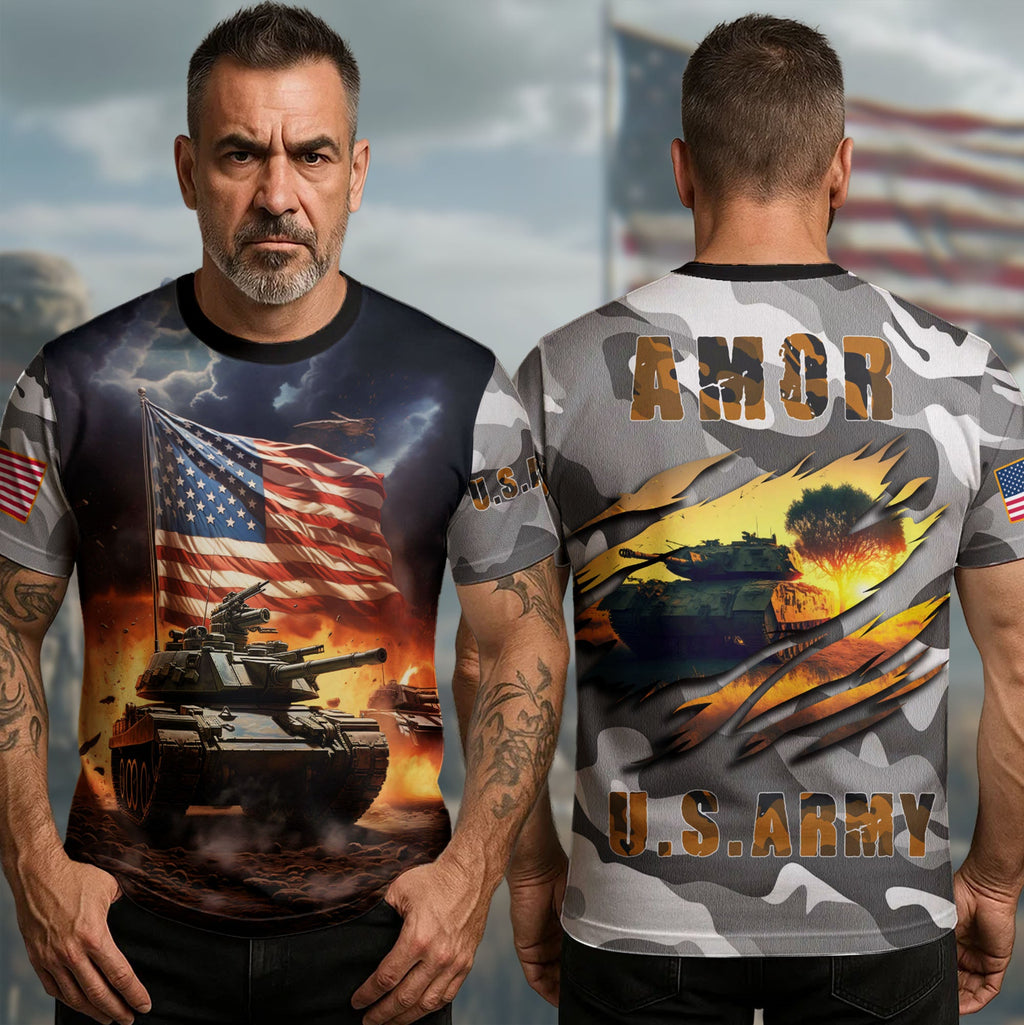 Amor U.S. Army Love Loyalty All-over Print T-Shirt product image 10