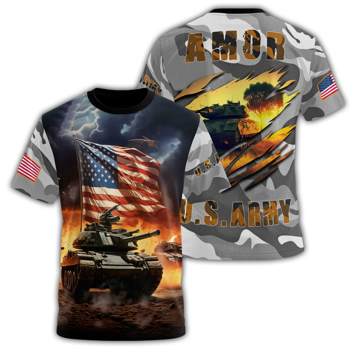 Amor U.S. Army Love Loyalty All-over Print T-Shirt product image 1
