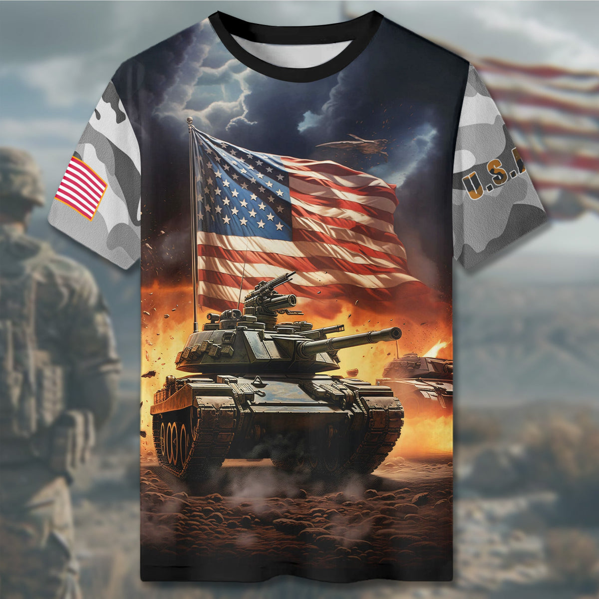 Amor U.S. Army Love Loyalty All-over Print T-Shirt product image 4