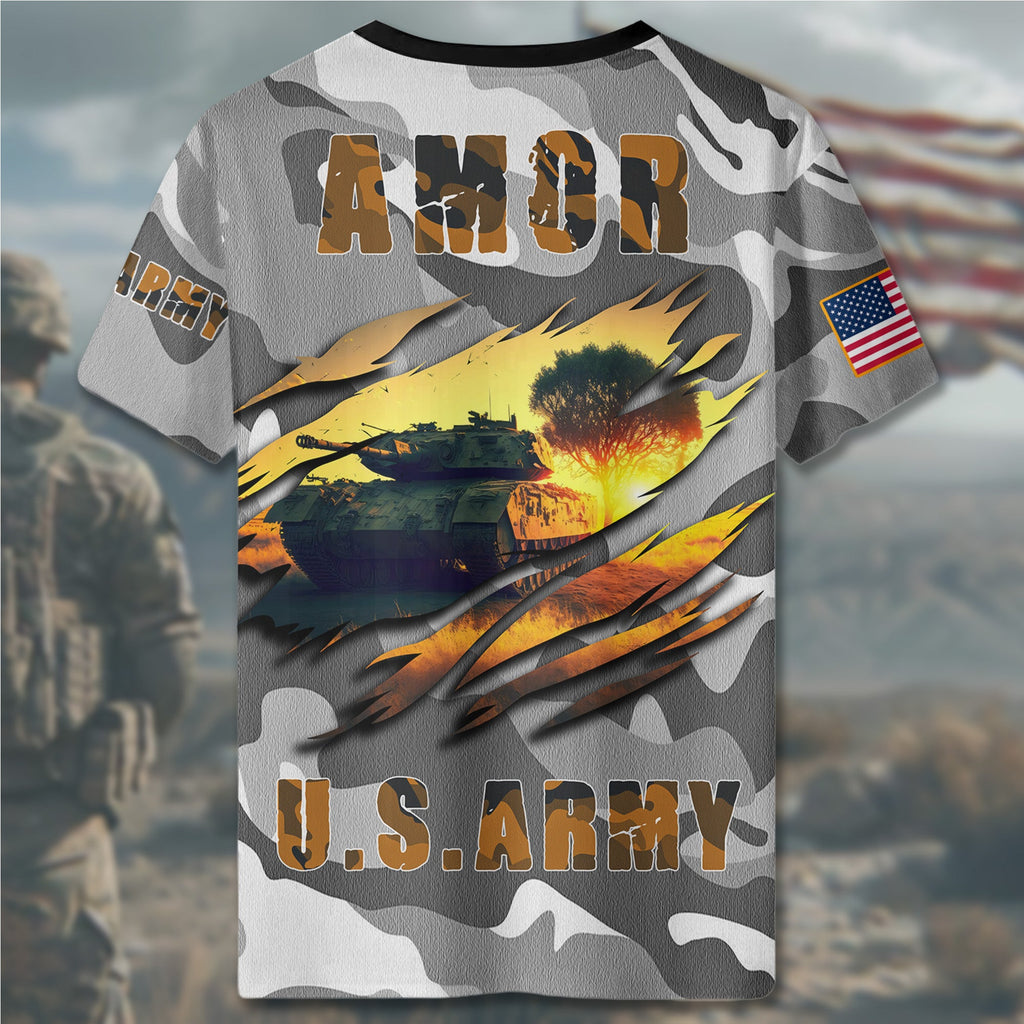 Amor U.S. Army Love Loyalty All-over Print T-Shirt product image 5