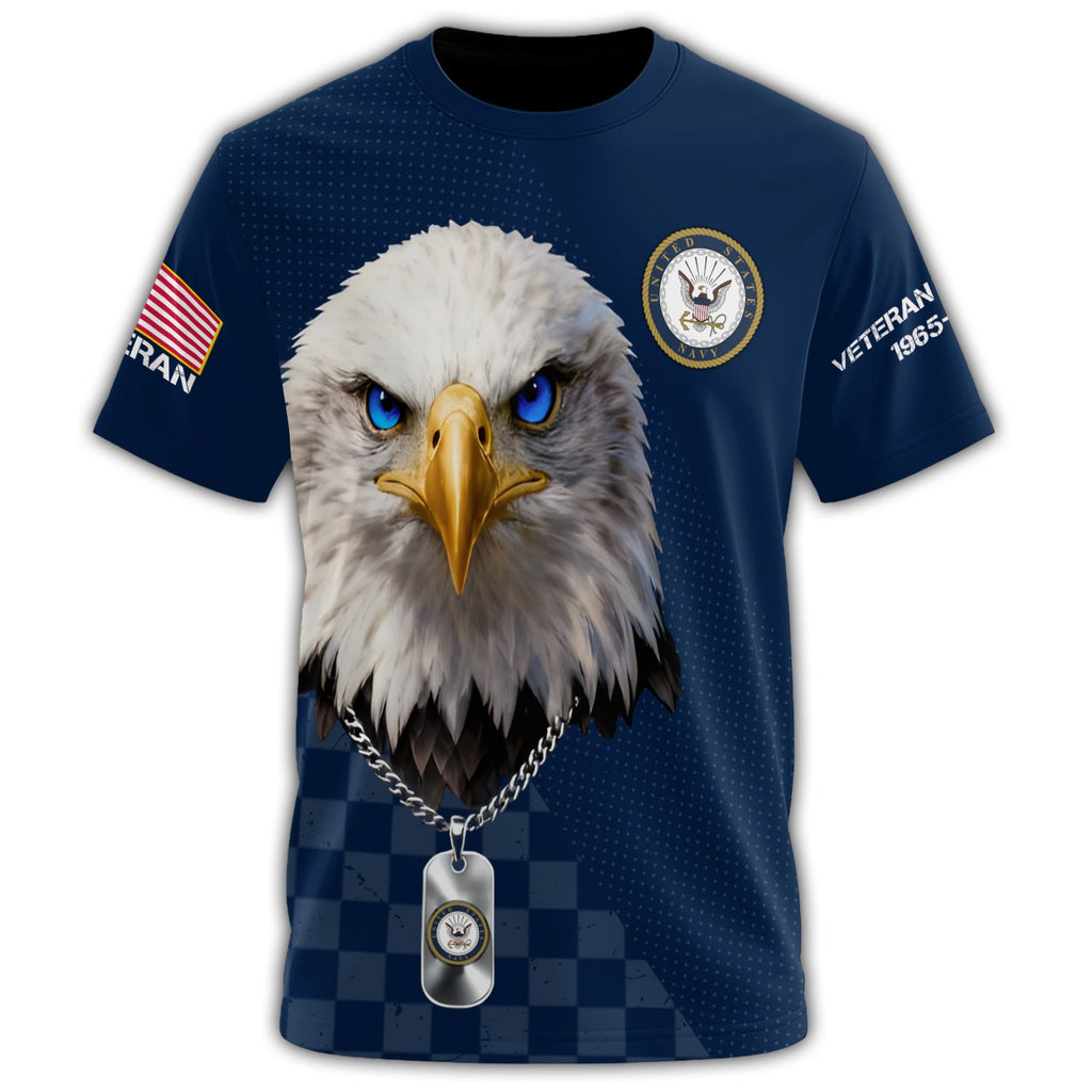 US Navy Veteran Service All-over Print T-Shirt product image 2