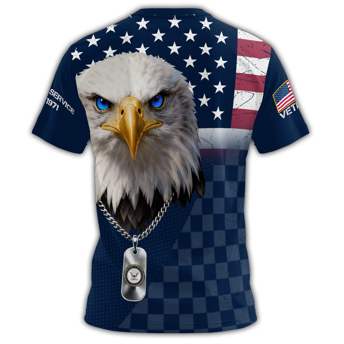 US Navy Veteran Service All-over Print T-Shirt product image 3