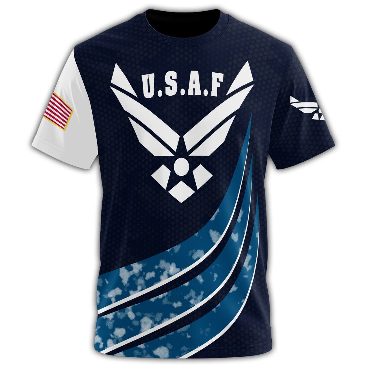 U.S.A.F Proud Wingmen of All-over Print T-Shirt product image 2