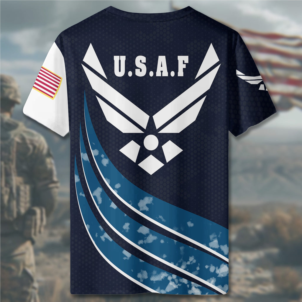 U.S.A.F Proud Wingmen of All-over Print T-Shirt product image 5