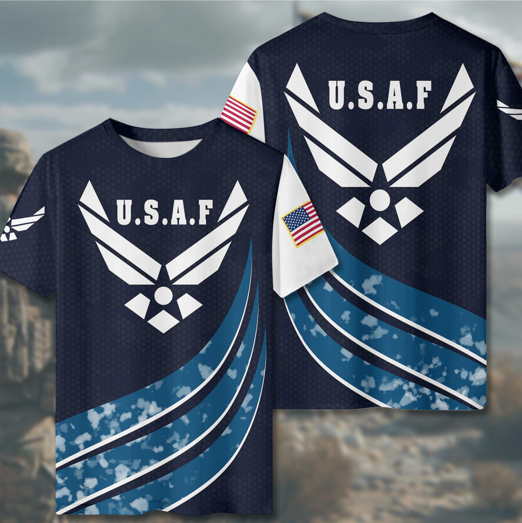 U.S.A.F Proud Wingmen of All-over Print T-Shirt product image 6