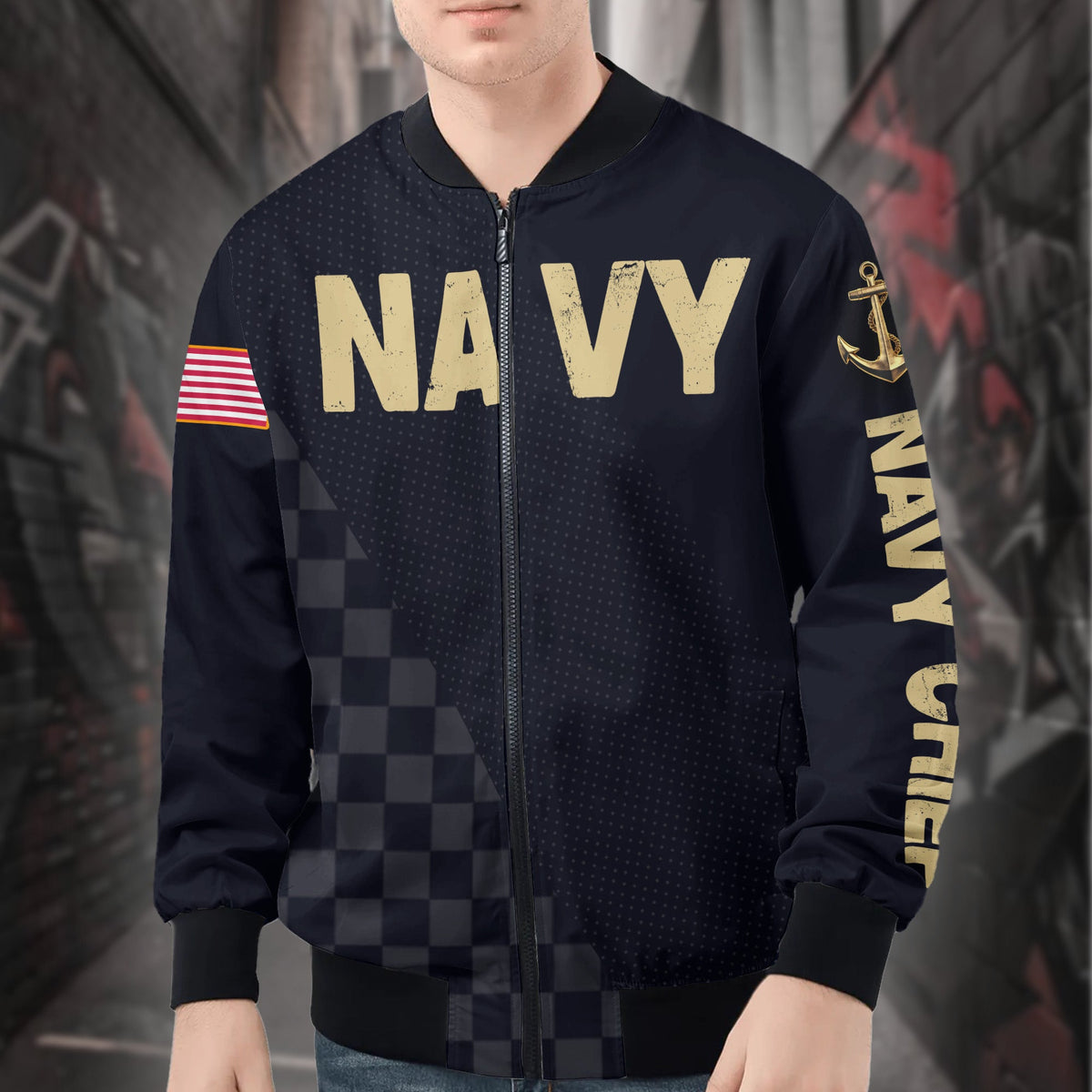 Navy Chief Pride All-over Print Bomber Jacket product image 1