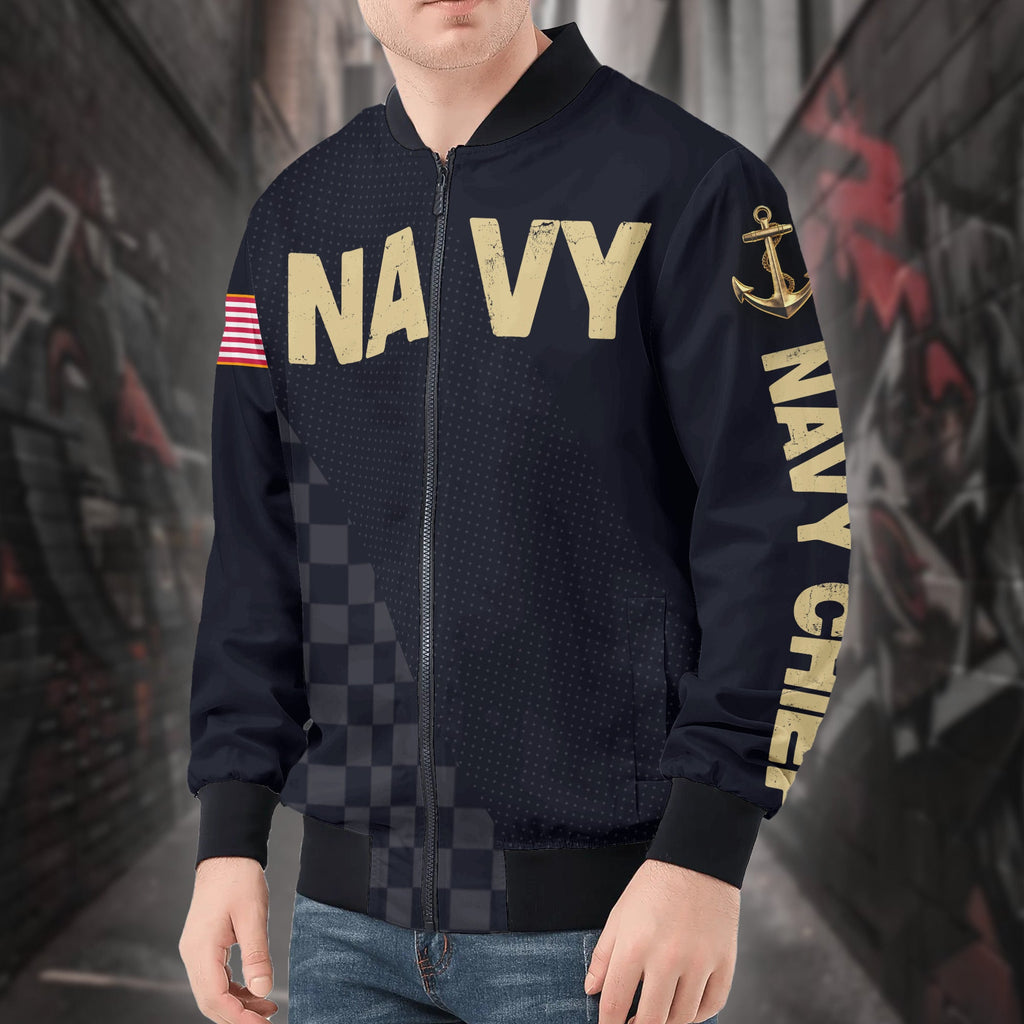 Navy Chief Pride All-over Print Bomber Jacket product image 4