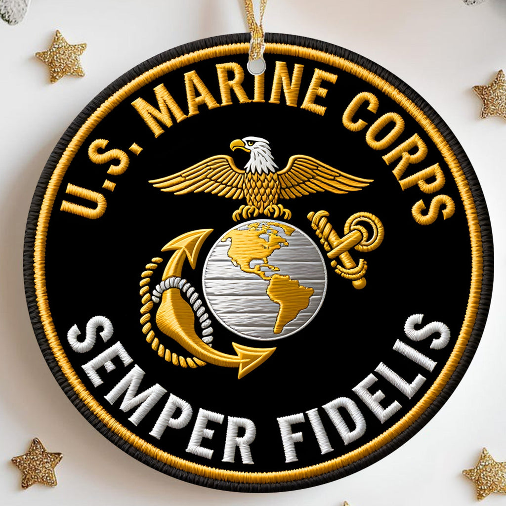 U.S. Marine Corps Semper Fidelis Veteran Ornament